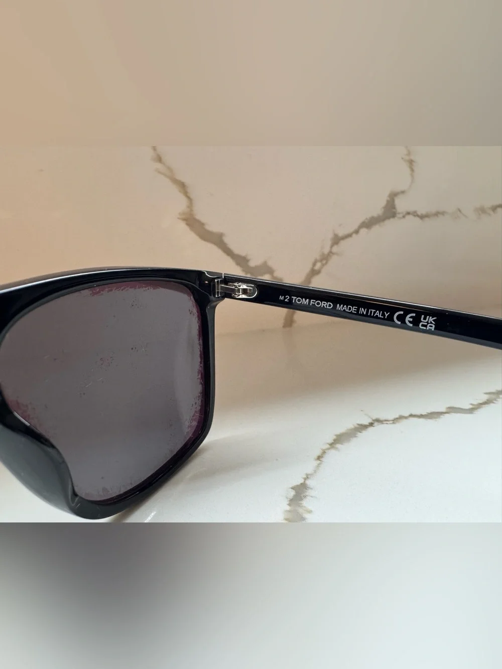 Tom Ford Fletcher Black Square Sunglasses TF832 AS IS/NEED LENSES